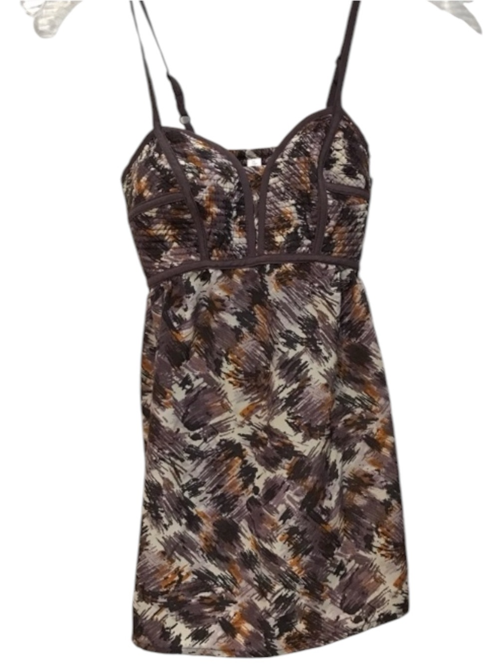 Xhilaration Purple/Orange Print Tank Top Size XS Bustier Fall Autumn